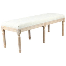 Paean Linen Ottoman Bench